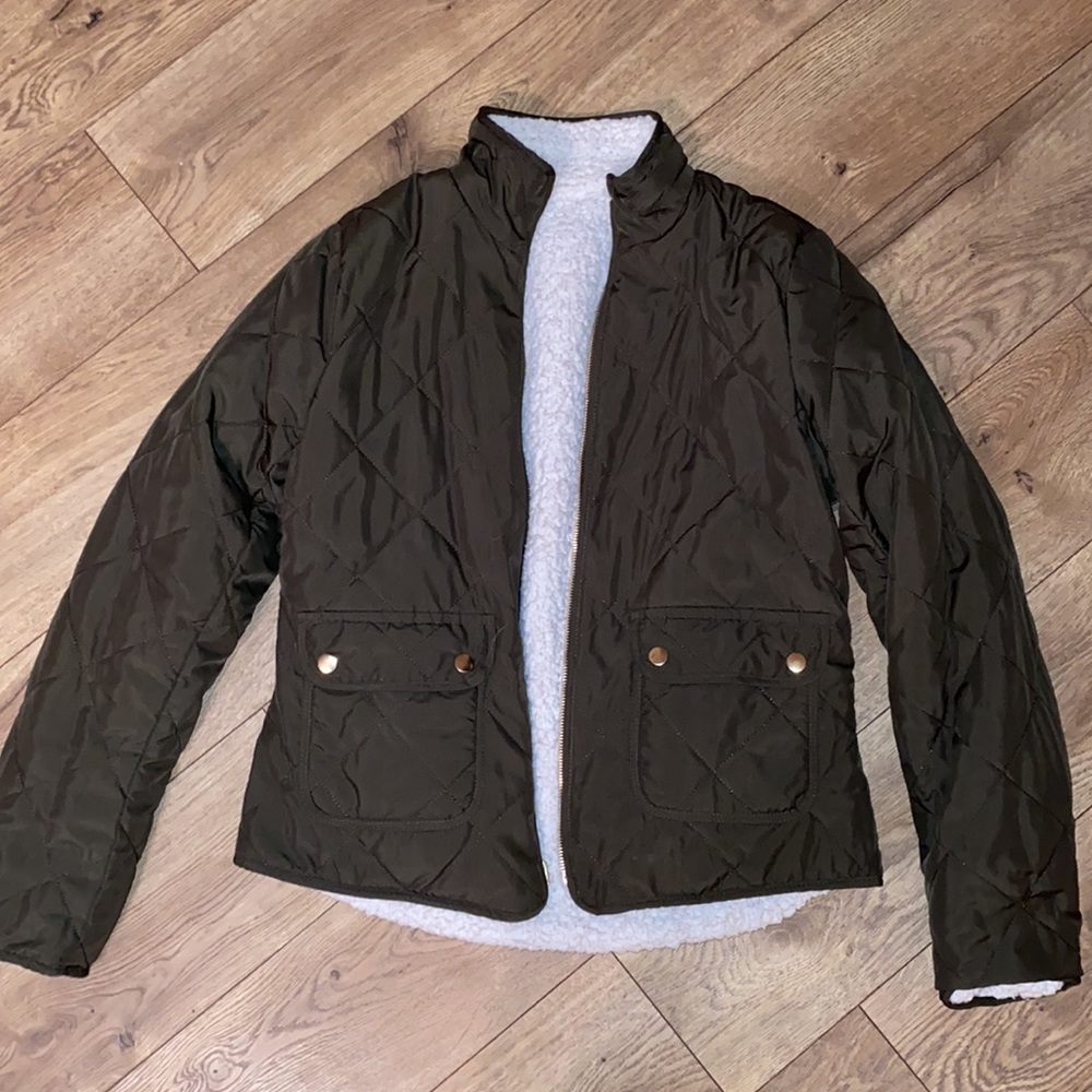 Woman’s Reversible Olive Green Jacket